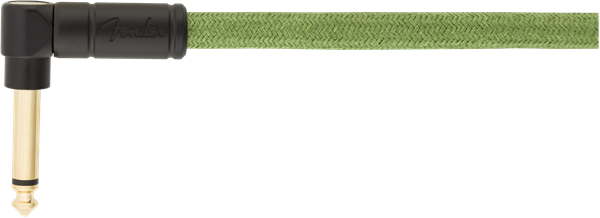 Fender Festival Instrument Cable, Straight/Angle, 10ft, Pure Hemp, Green