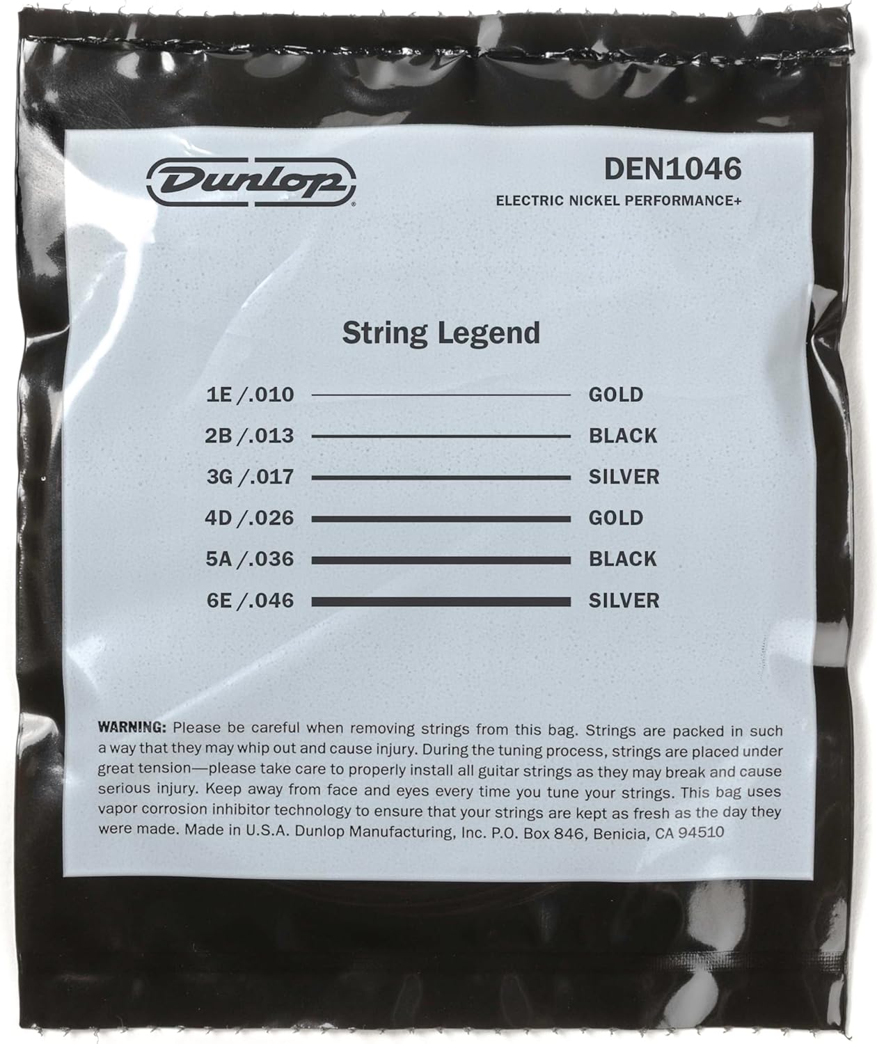 Dunlop DEN1046 Electric Guitar Strings – Medium 10-46