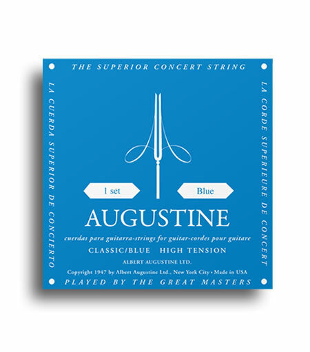 Augustine Classic Blue Strings (Normal Tension Nylon Trebles/High Tension Silver Basses)