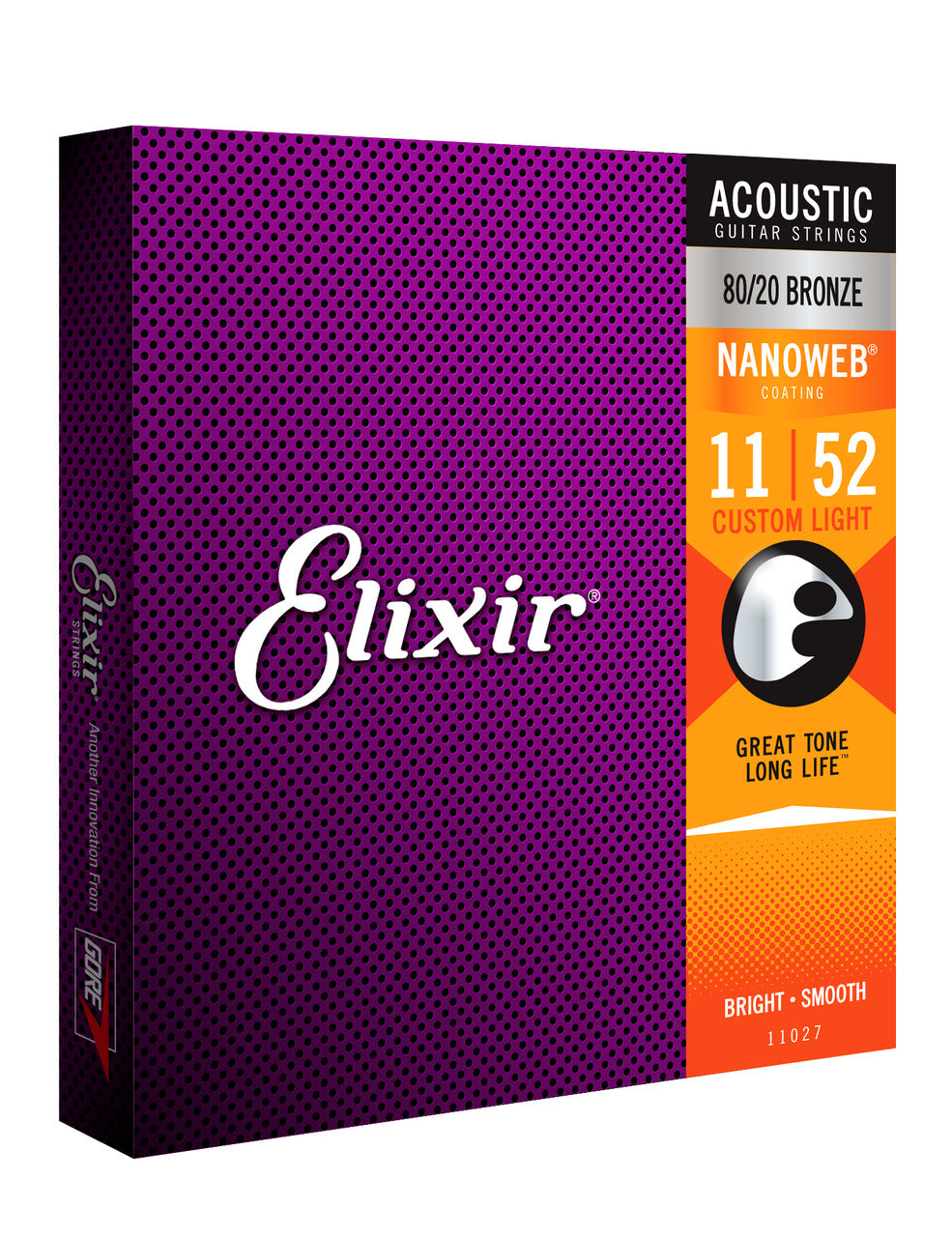 Elixir 11027 Nanoweb 80/20 Custom Light 11-52