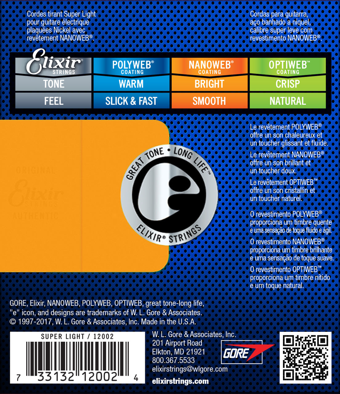 Elixir 12002 Nanoweb Electric Super Light 9-42