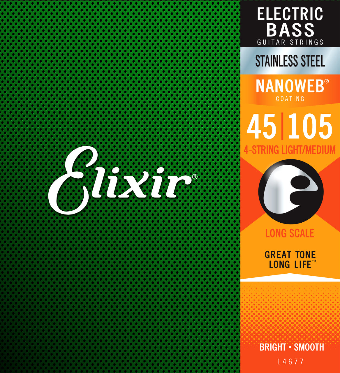 Elixir 14677 Nanoweb Bass Stainless Steel Medium 45-105