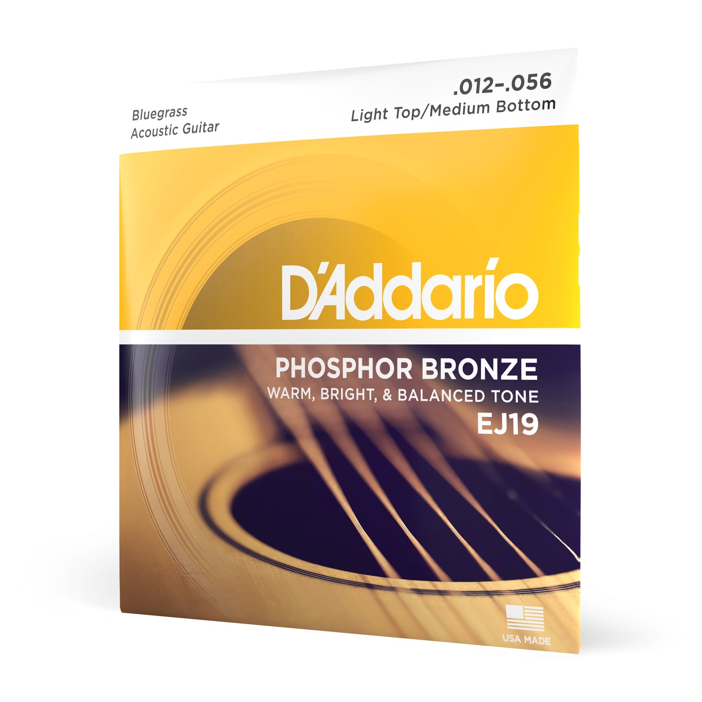 D'Addario EJ19 Phosphor Bronze Bluegrass Strings (12-56)