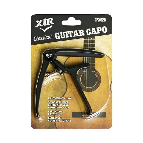 XTR GPX52B Trigger Style Classical Guitar Capo – Black