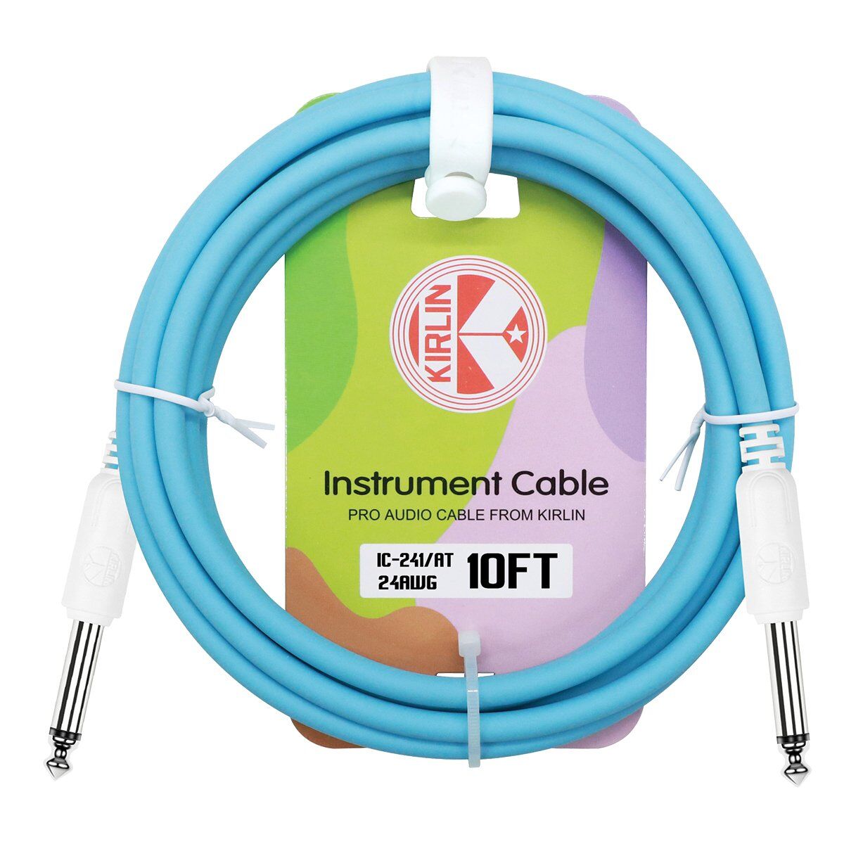 KIRLIN 10ft Entry IC Atoll Blue Instrument Cable # IC-241/AT 10FT
