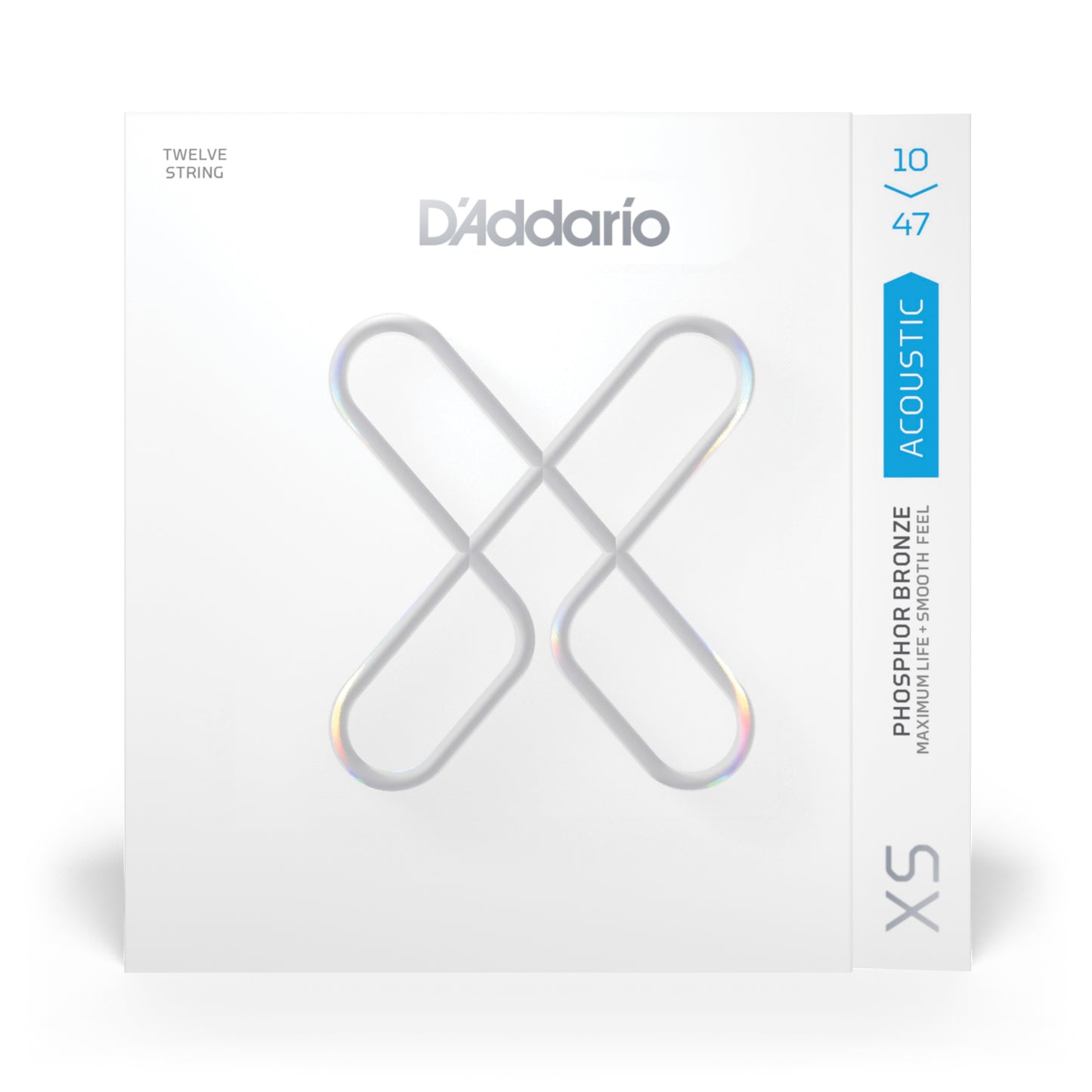 DAddario 10-47 Light, XS Phosphor Bronze Coated 12-String Acoustic Guitar Strings