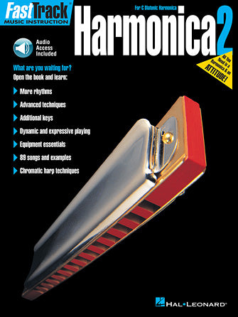 FastTrack Harmonica Method Book 2 – Book & Online Audio
