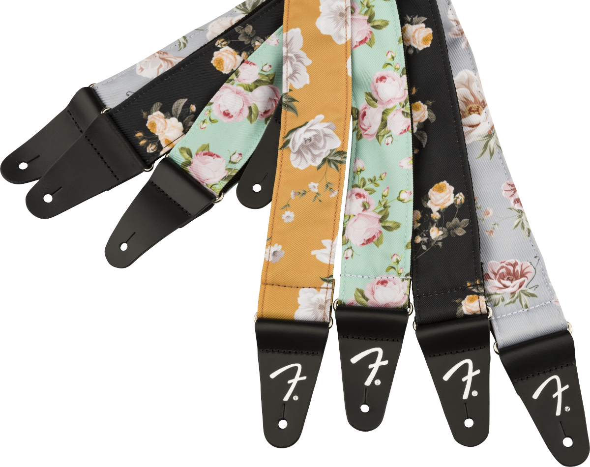 Fender Floral Strap, Marigold, 2 Inch