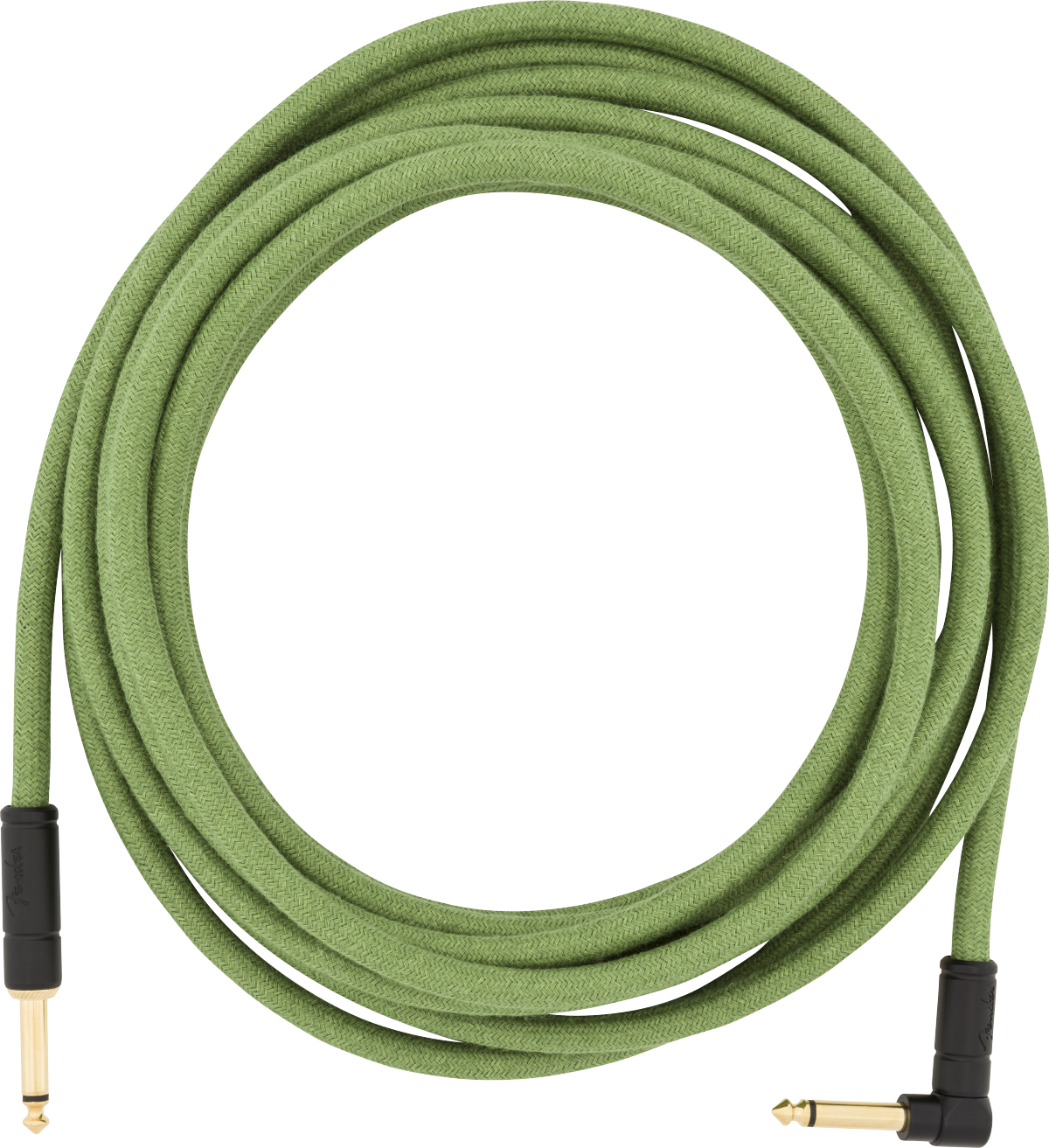 Fender Festival Instrument Cable Straight/Angle 18.6ft Pure Hemp Green