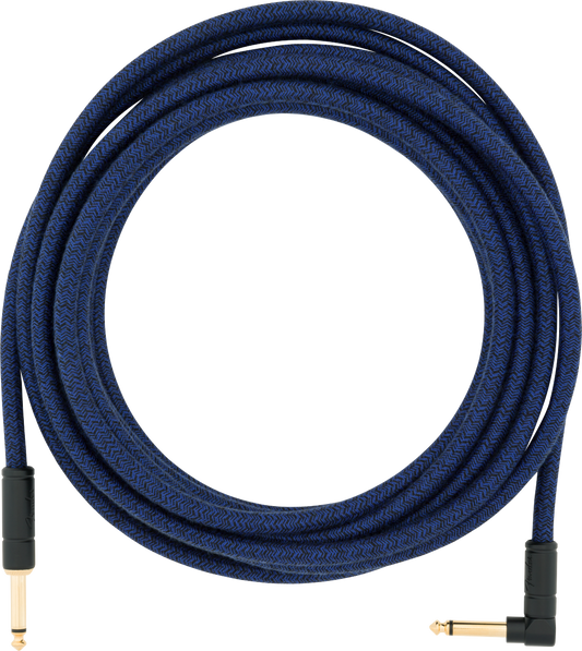Fender Festival Instrument Cable Straight/Angle 18.6 Pure Hemp Blue Dream