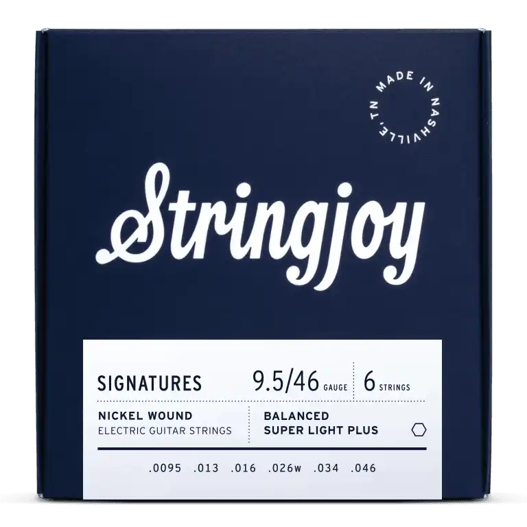 Stringjoy Signatures | Balanced Super Light Plus Gauge (9.5-46) Nickel Wound Electric Guitar Strings