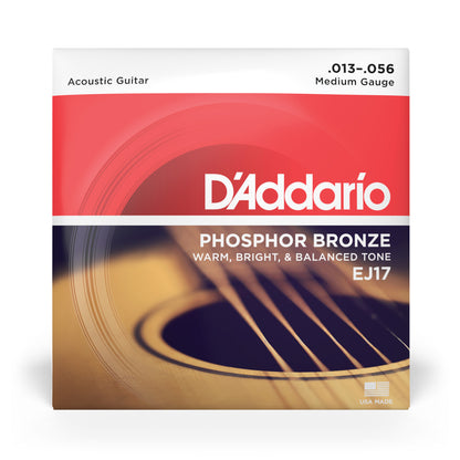 D'Addario Medium Acoustic Steel String Set 13-56 (EJ17)