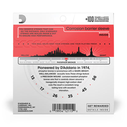 D'Addario Medium Acoustic Steel String Set 13-56 (EJ17)