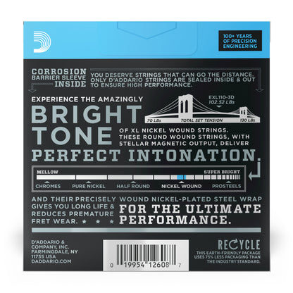 D'Addario EXL110-3D Regular Light 10-46 - 3 Sets