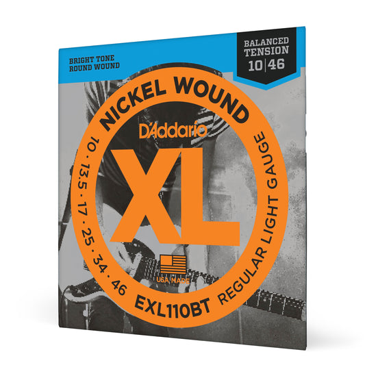 D'Addario EXL110BT Nickel Wound Electric Guitar Strings Balanced Tension Regular Light 10-46