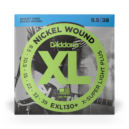 D'Addario EXL130 Nickel Wound Electric Guitar Strings - Extra Super Light (8-38)