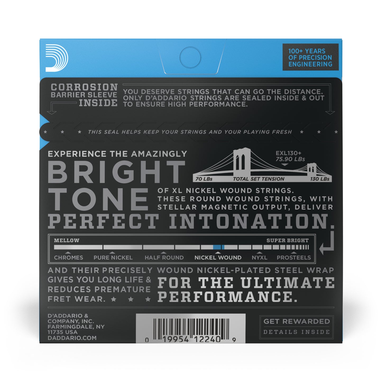 D'Addario EXL130 Nickel Wound Electric Guitar Strings - Extra Super Light (8-38)