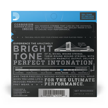 D'Addario EXL130 Nickel Wound Electric Guitar Strings - Extra Super Light (8-38)