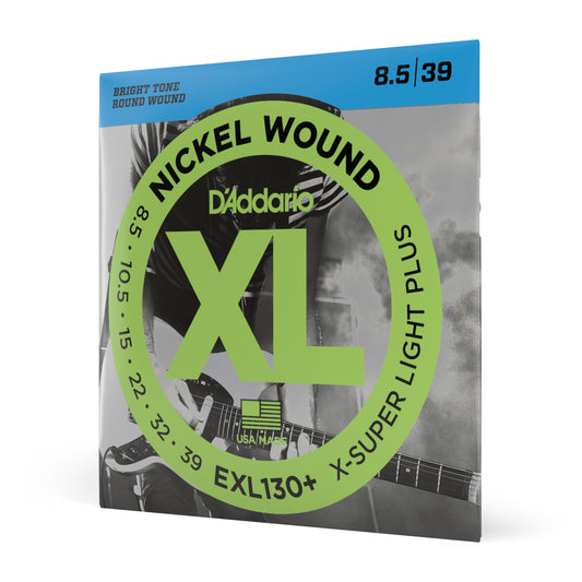 D'Addario EXL130 Nickel Wound Electric Guitar Strings - Extra Super Light (8-38)