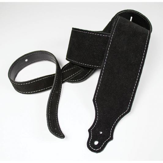 Franklin 2.5 Inch Black Purist Suede Strap with Buck Backing