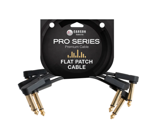 Carson Cable Co Pro Flat Patch Cable 4 Inch 4 Pack