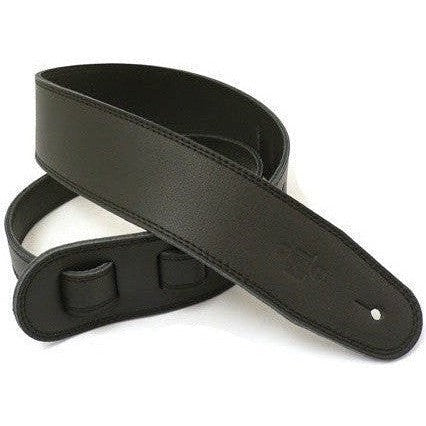 DSL 2.5 Inch Triple Garment Leather Guitar Strap - Black