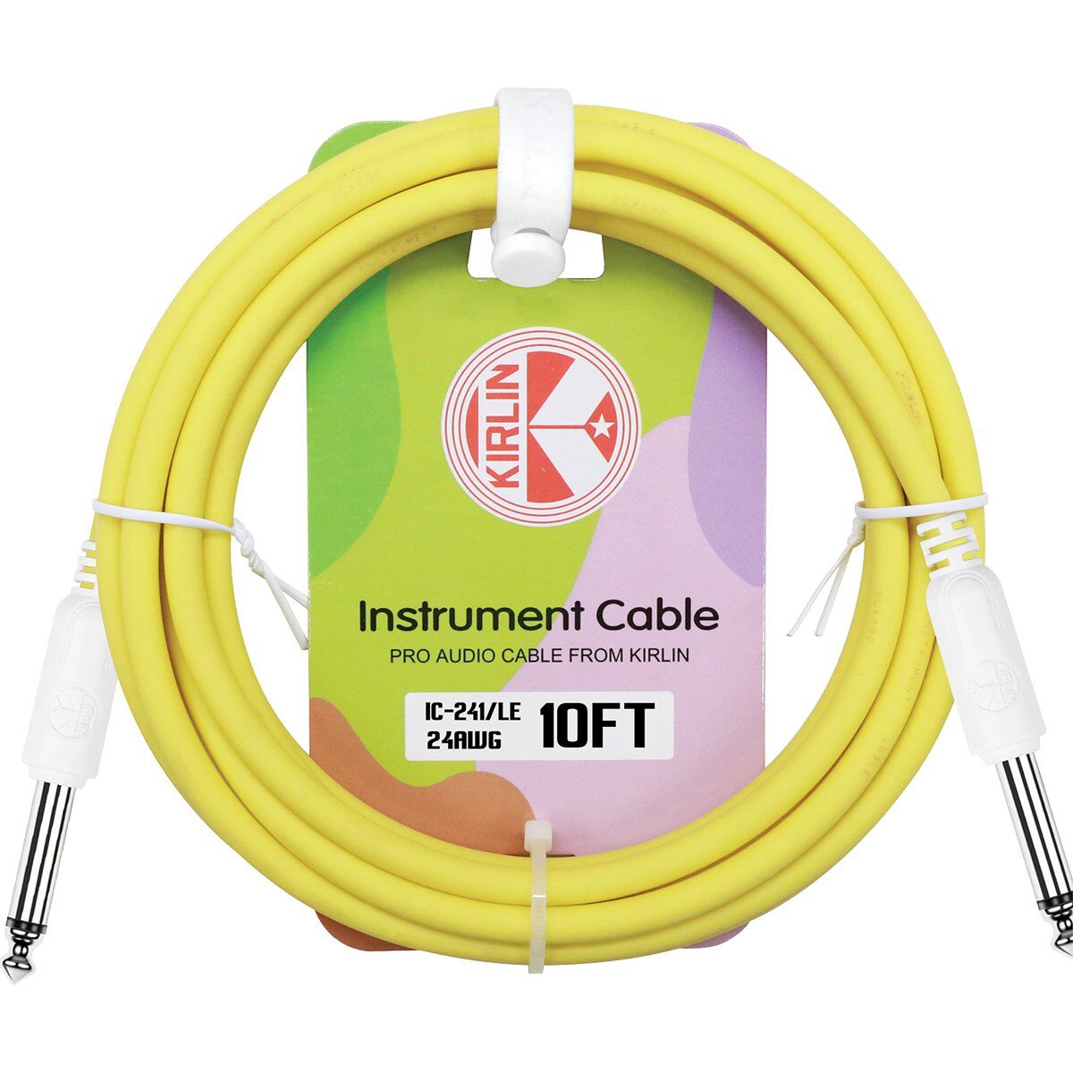 Kirlin 10ft Entry IC Lemon Yellow Instrument Cable # IC-241/LE 10FT