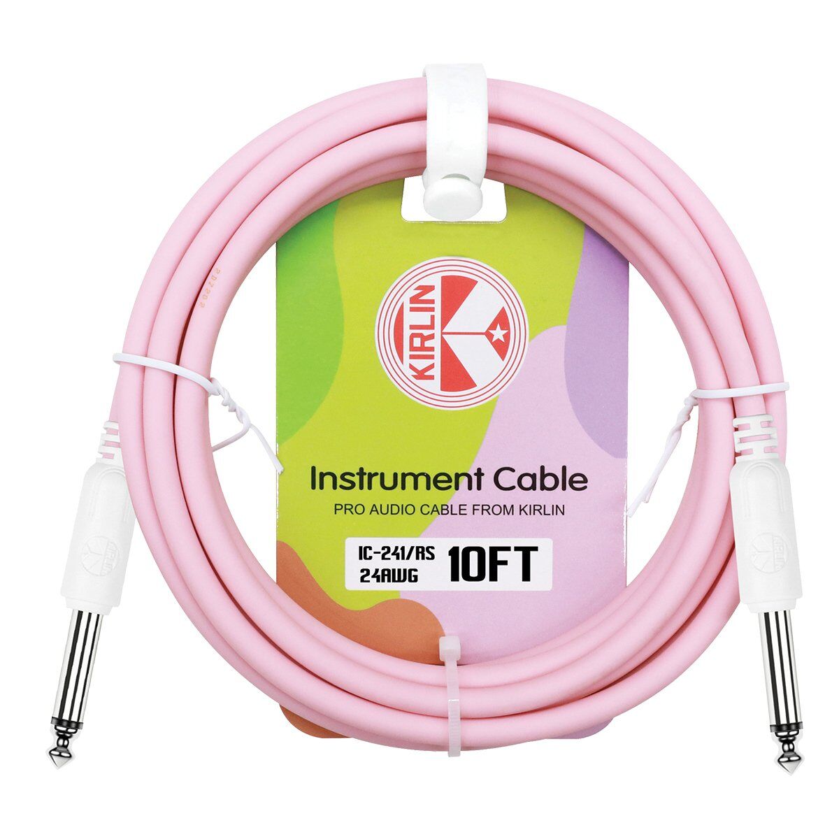 Kirlin 10ft Entry IC Rose Pink  Instrument Cable  # IC 241/RS 10FT