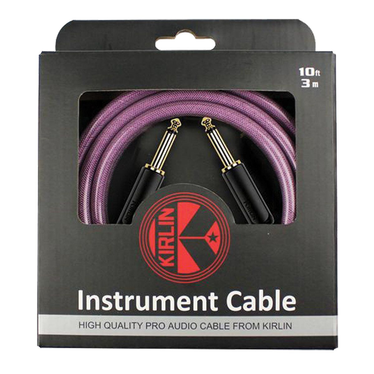 Kirlin Kipw201bpu-10 Pvc Woven Guitar Cable 10ft Purple