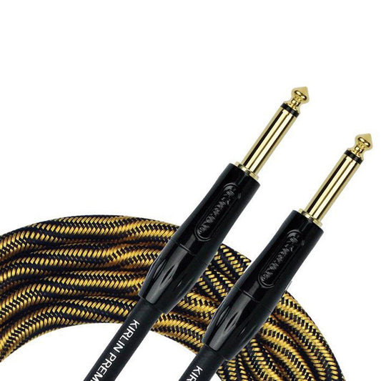 Kirlin Iwb201wb 10ft Premium Plus Wave Yellow Guitar Cable