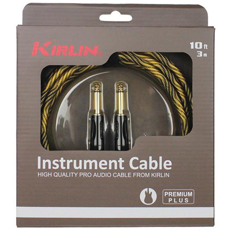 Kirlin Iwb201wb 10ft Premium Plus Wave Yellow Guitar Cable