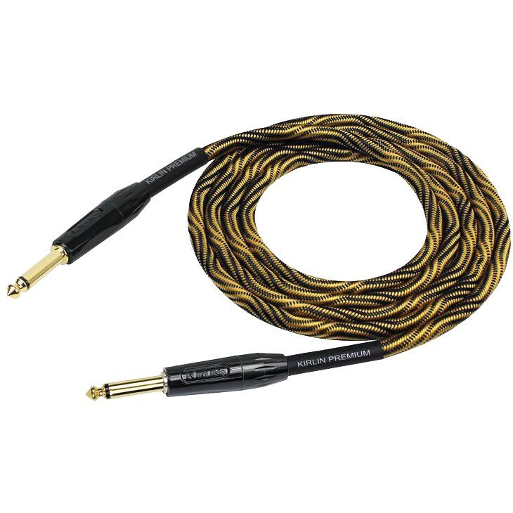 Kirlin Iwb201wb 10ft Premium Plus Wave Yellow Guitar Cable