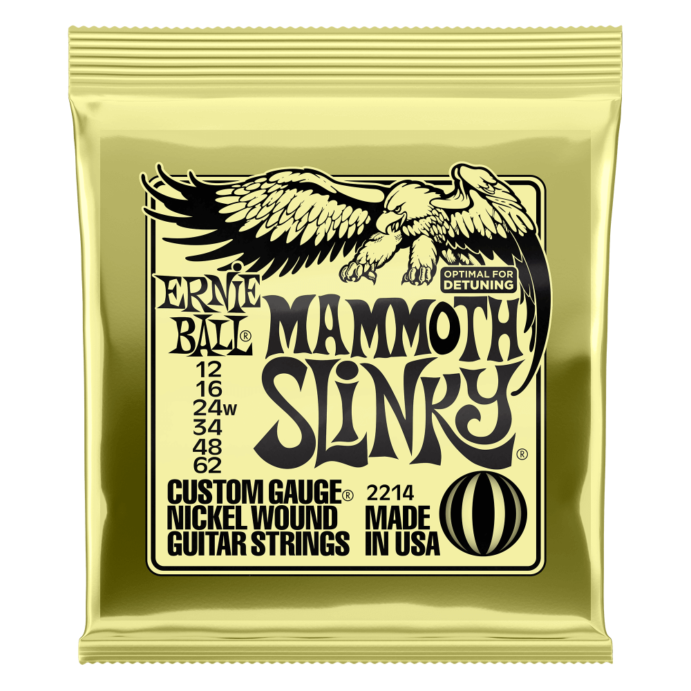 Ernie Ball Mammoth Slinky Nickel Wound Electric Guitar Strings - 12-62 (wound G) Gauge