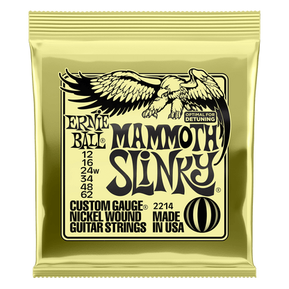 Ernie Ball Mammoth Slinky Nickel Wound Electric Guitar Strings - 12-62 (wound G) Gauge