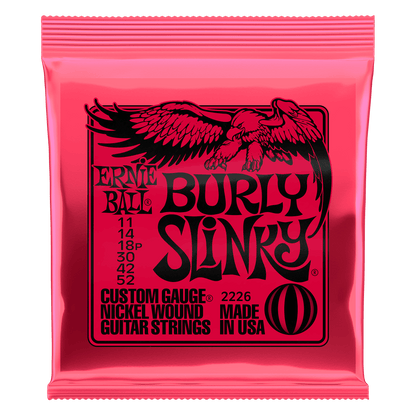 Ernie Ball Burly Slinky Nickelwound Electric Guitar Strings 11 - 52 Gauge