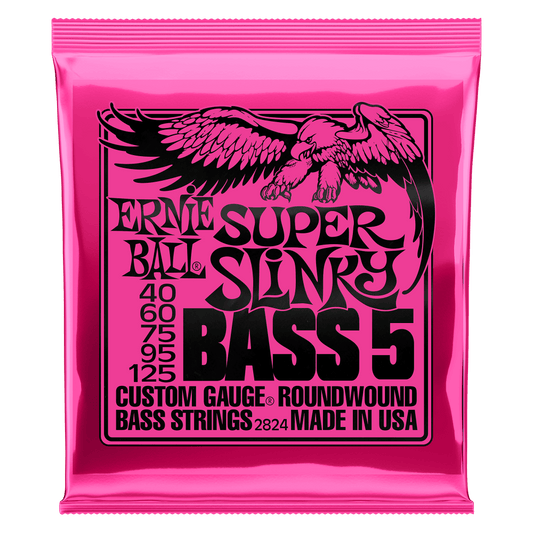 Ernie Ball - Super Slinky 5-String Nickel Wound Electric Bass Strings 40-125 Gauge