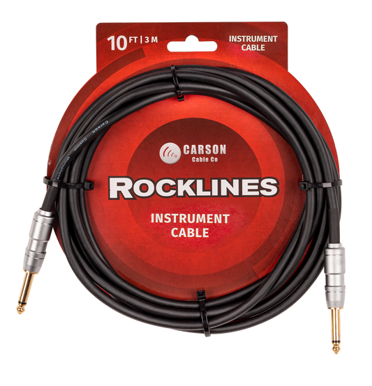 Carson ROK10SS 10 ft Noiseless Instrument Cable