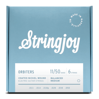 Stringjoy Orbiters | Balanced Medium Gauge (11-50) Coated Nickel Wound Electric Guitar Strings