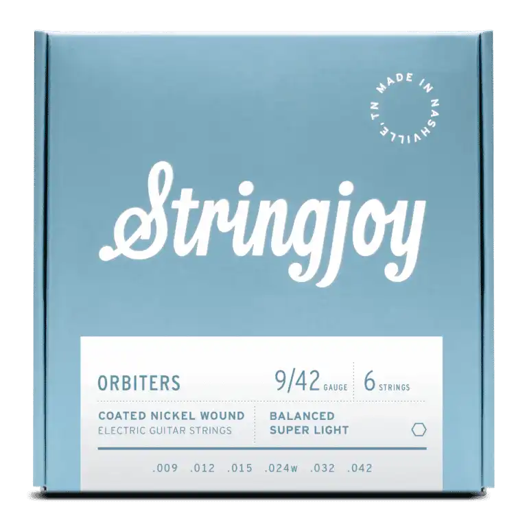 Stringjoy Orbiters | Balanced Super Light Gauge (9-42) Coated Nickel Wound Electric Guitar Strings
