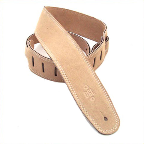 DSL 2.5 Inch Triple-Ply Suede Guitar Strap – Beige