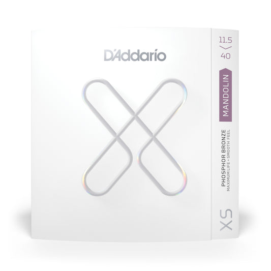 D'Addario XSM11540, XS Mandolin Phosphor Bronze, Custom Medium, 11.5-40