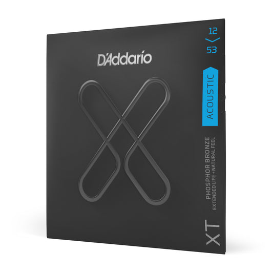D'Addario XT Coated Acoustic Phosphor Bronze Strings - Light Set (12-53)