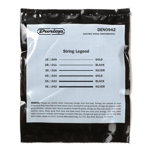 Dunlop DEN942 Electric Guitar Strings – Light 9-42