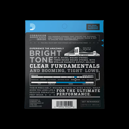 DAddario EXL170-5 5-String Nickel Wound Bass Guitar Strings, Light, 45-130, Long Scale