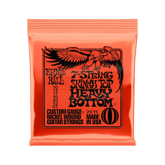 Ernie Ball Skinny Top Heavy Bottom Slinky 7-String Nickel Wnd Elec Guitar Strings 10 - 62