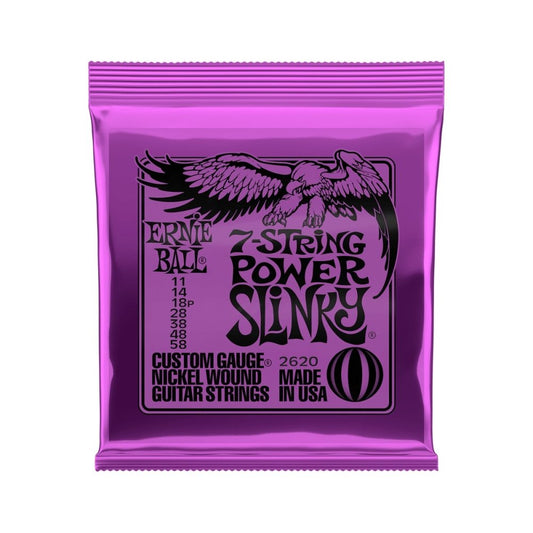 Ernie Ball Power Slinky 7-String Nickel Wound Electric Guitar Strings - 11-58 Gauge