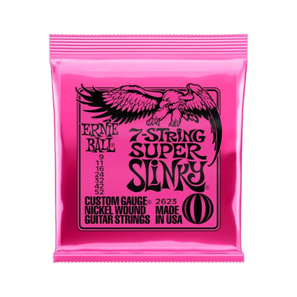 Ernie Ball 'Super Slinky Nickel Wound 7-String Electric Guitar Strings 9-52 Gauge