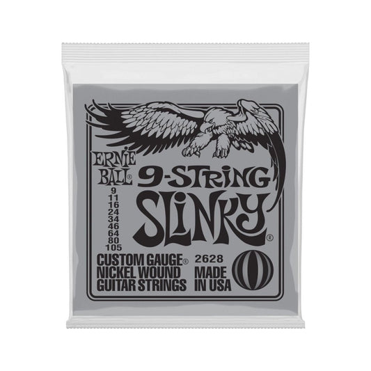 Ernie Ball Slinky 9-String Nickel Wound Electric Guitar Strings - 9-105 Gauge