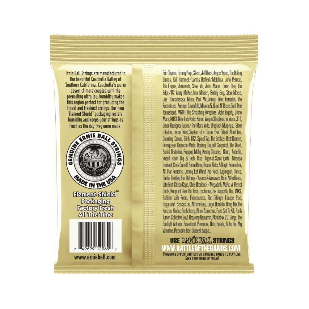 Ernie Ball Earthwood Folk Nylon, Clear & Gold Ball End, 80/20 Bronze Acoustic Guitar Strings - 28-42 Gauge