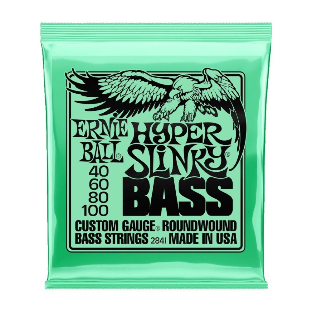 Ernie Ball Hyper Slinky Bass Nickel Wound Electric Bass Strings 40 - 100 Gauge